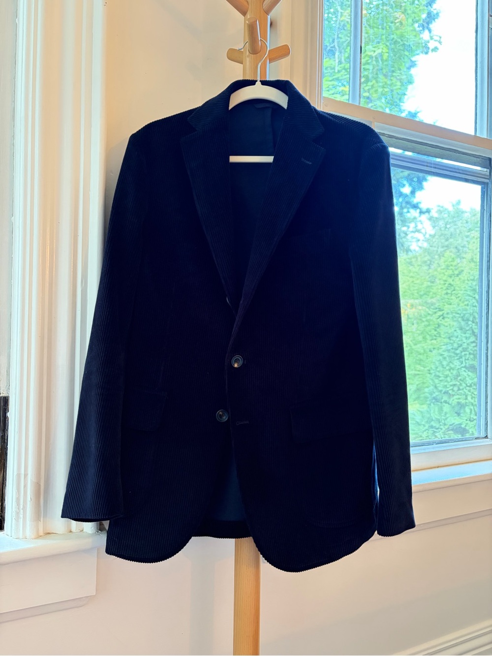 Doppiaa Aalberobello navy blue corduroy blazer 38